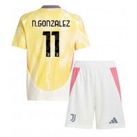 Dětský fotbalový dres Juventus Nicolas Gonzalez #11 2024-25 Venkovní Krátký Rukáv (+ trenýrky)